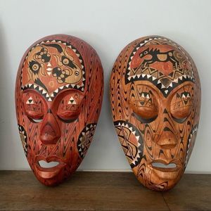 Vintage Wooden Tribal Masks